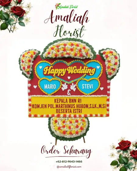 Papan Bunga Pernikahan Planggu